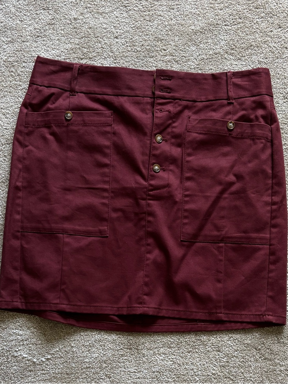 Loft Mini Skirt in Deep Wine